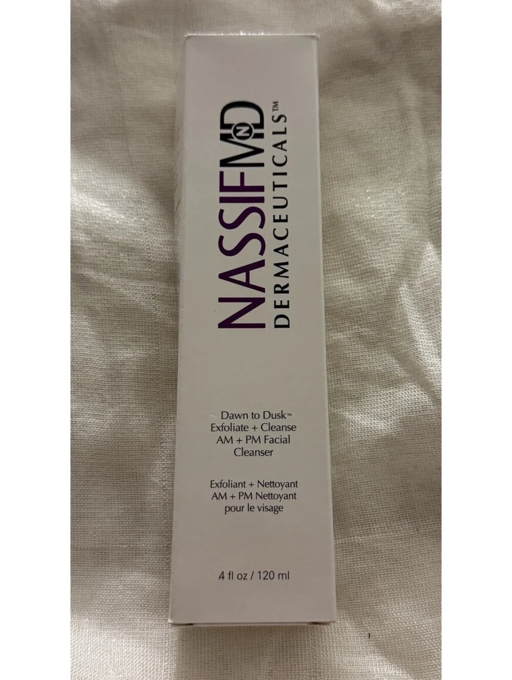 NassifMD Dawn to Dusk Exfoliate + Cleanse AM PM Facial Cleanser 4 oz NEW